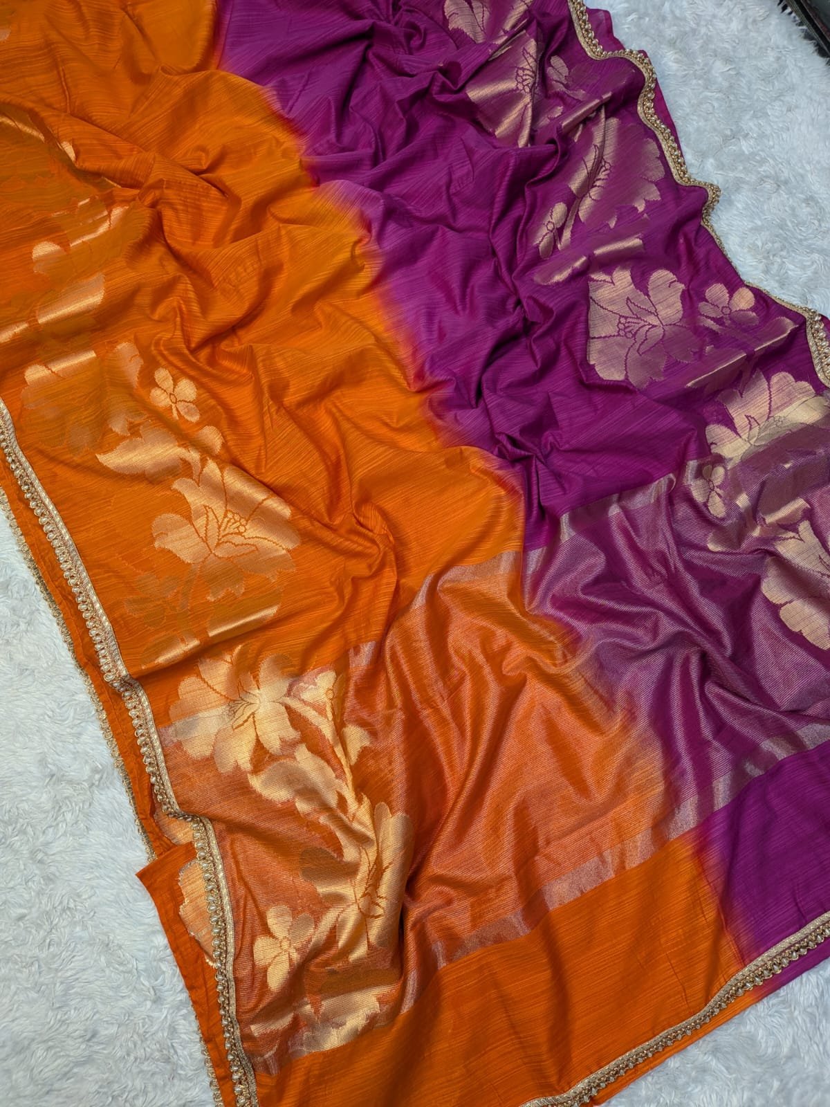 Cotton Salab 2D with Lace Border Saree - Image 2