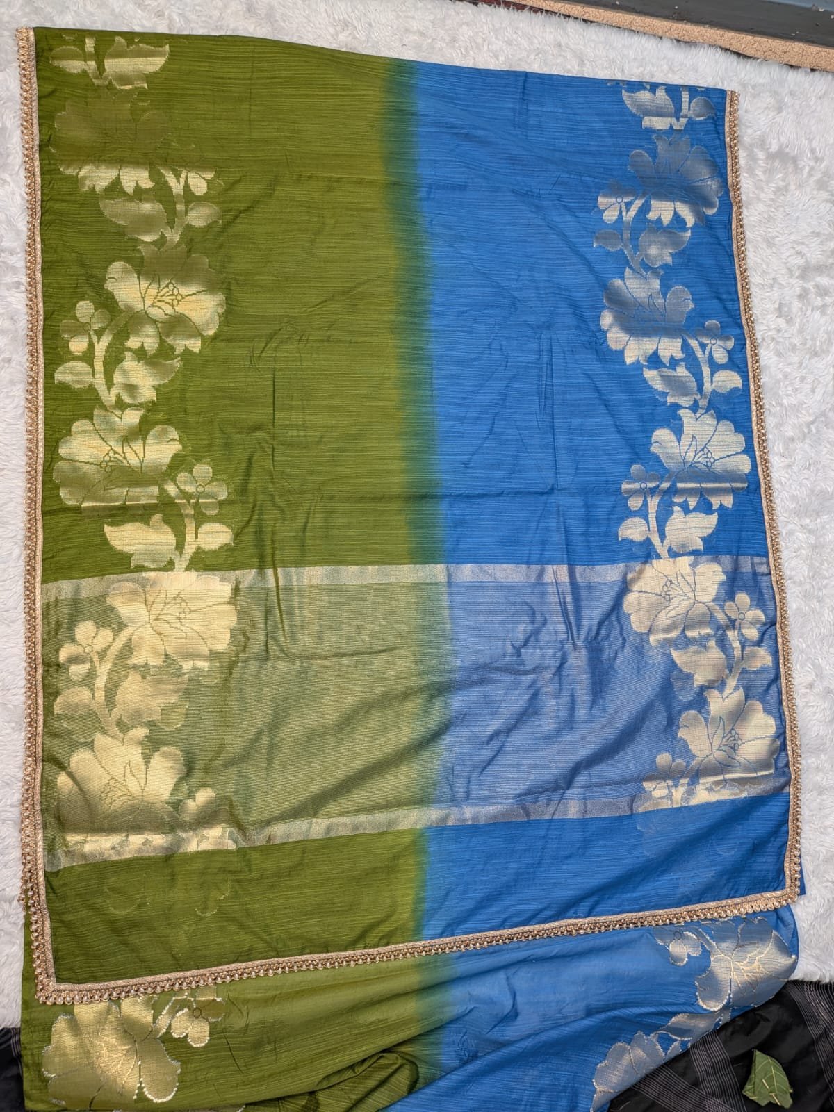 Cotton Salab 2D with Lace Border Saree - Image 4