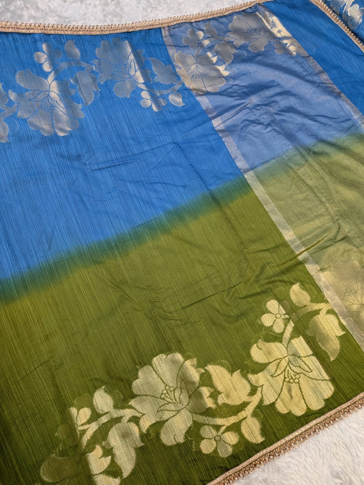 Cotton Salab 2D with Lace Border Saree - Image 5