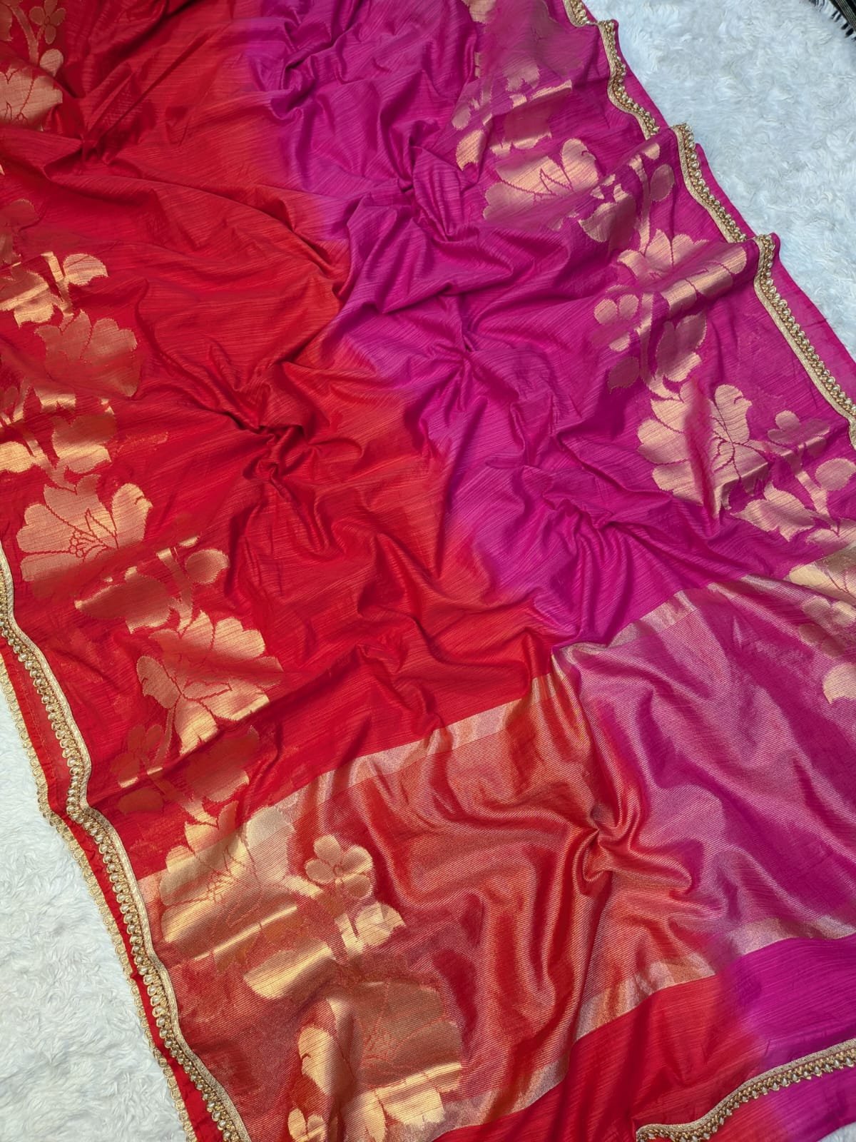 Cotton Salab 2D with Lace Border Saree - Image 2