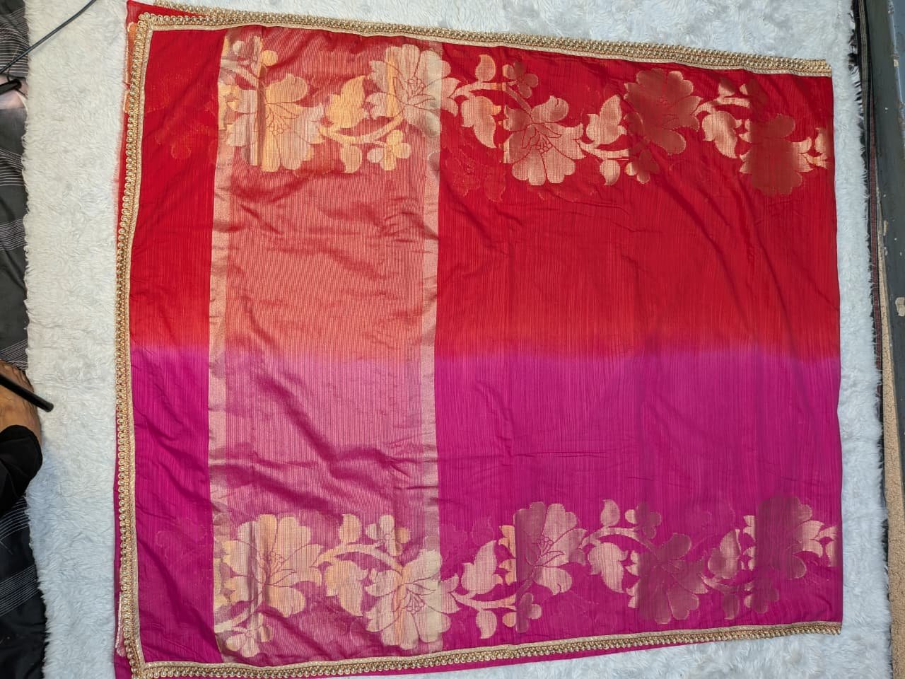 Cotton Salab 2D with Lace Border Saree - Image 6