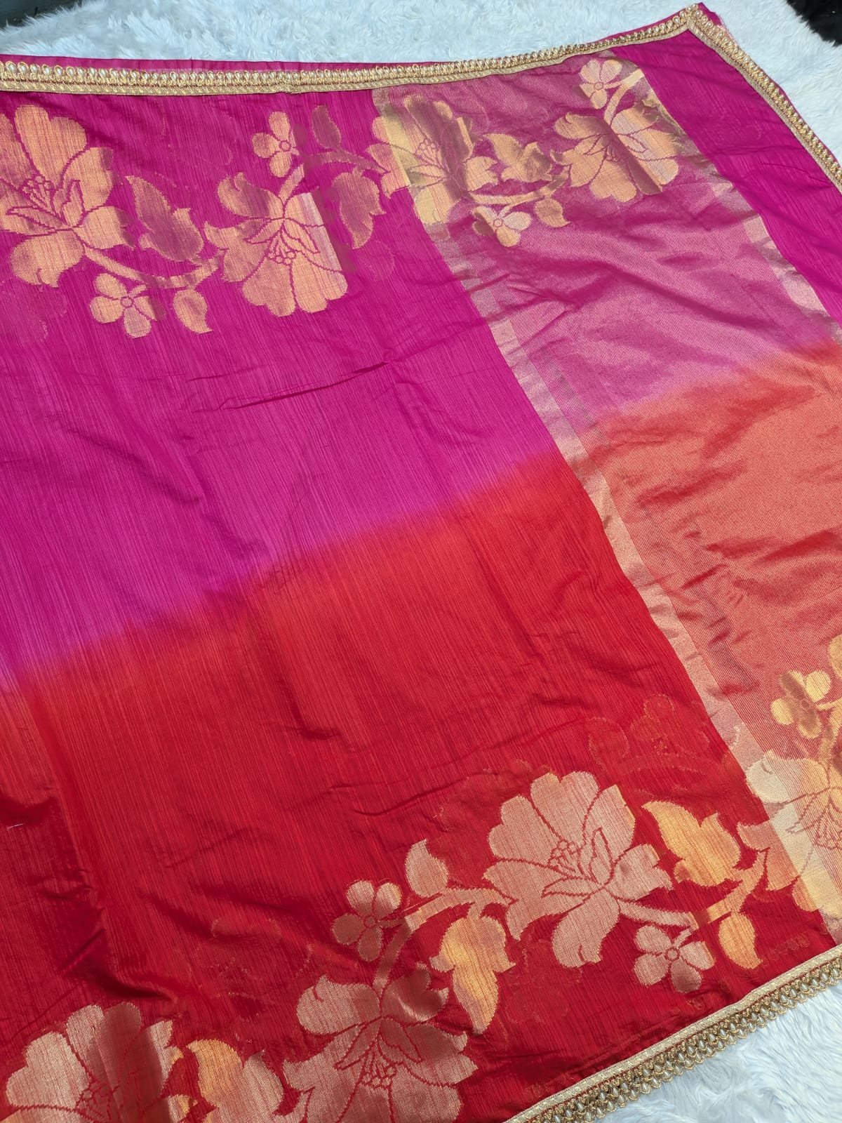 Cotton Salab 2D with Lace Border Saree - Image 7
