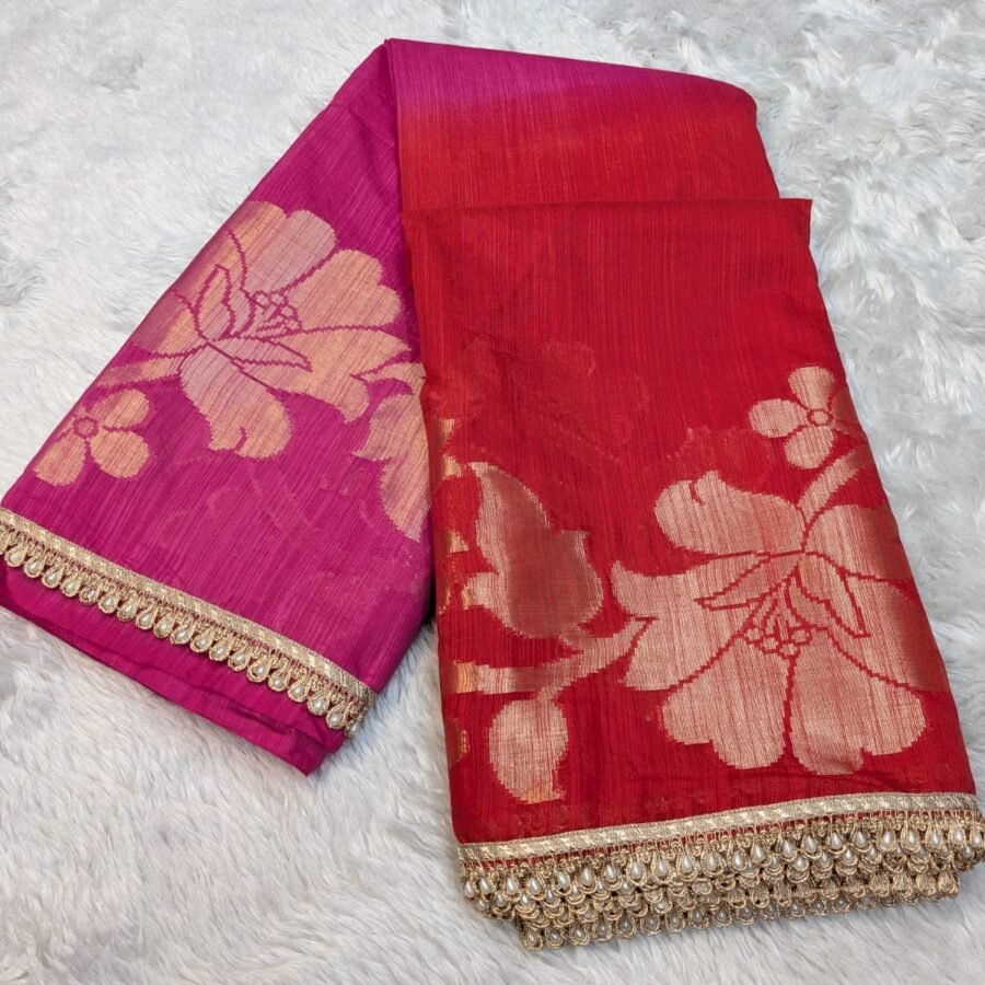 Cotton Salab 2D with Lace Border Saree