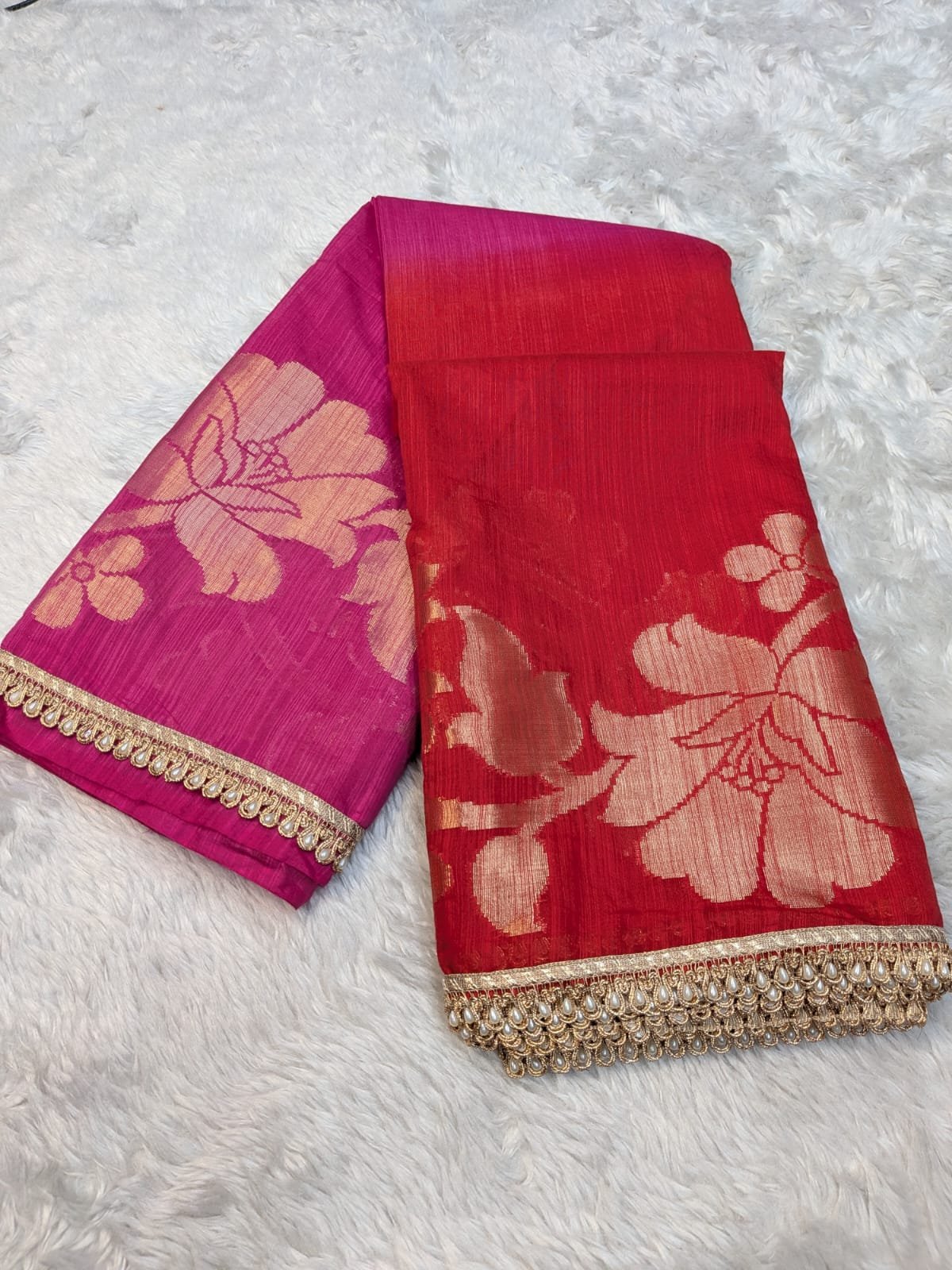 Cotton Salab 2D with Lace Border Saree