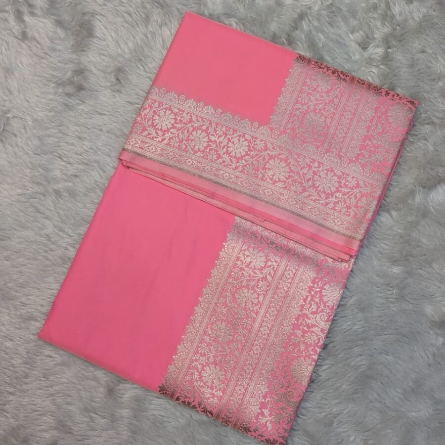 Mashru Silk Body Plain Blouse Design SareeMashru Silk Body Plain Blouse Design Saree