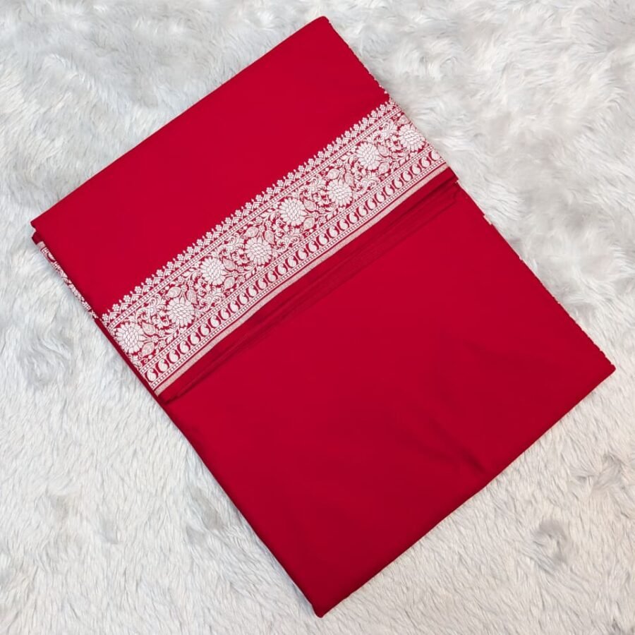 Mashru Silk Body Plain Blouse Design Saree