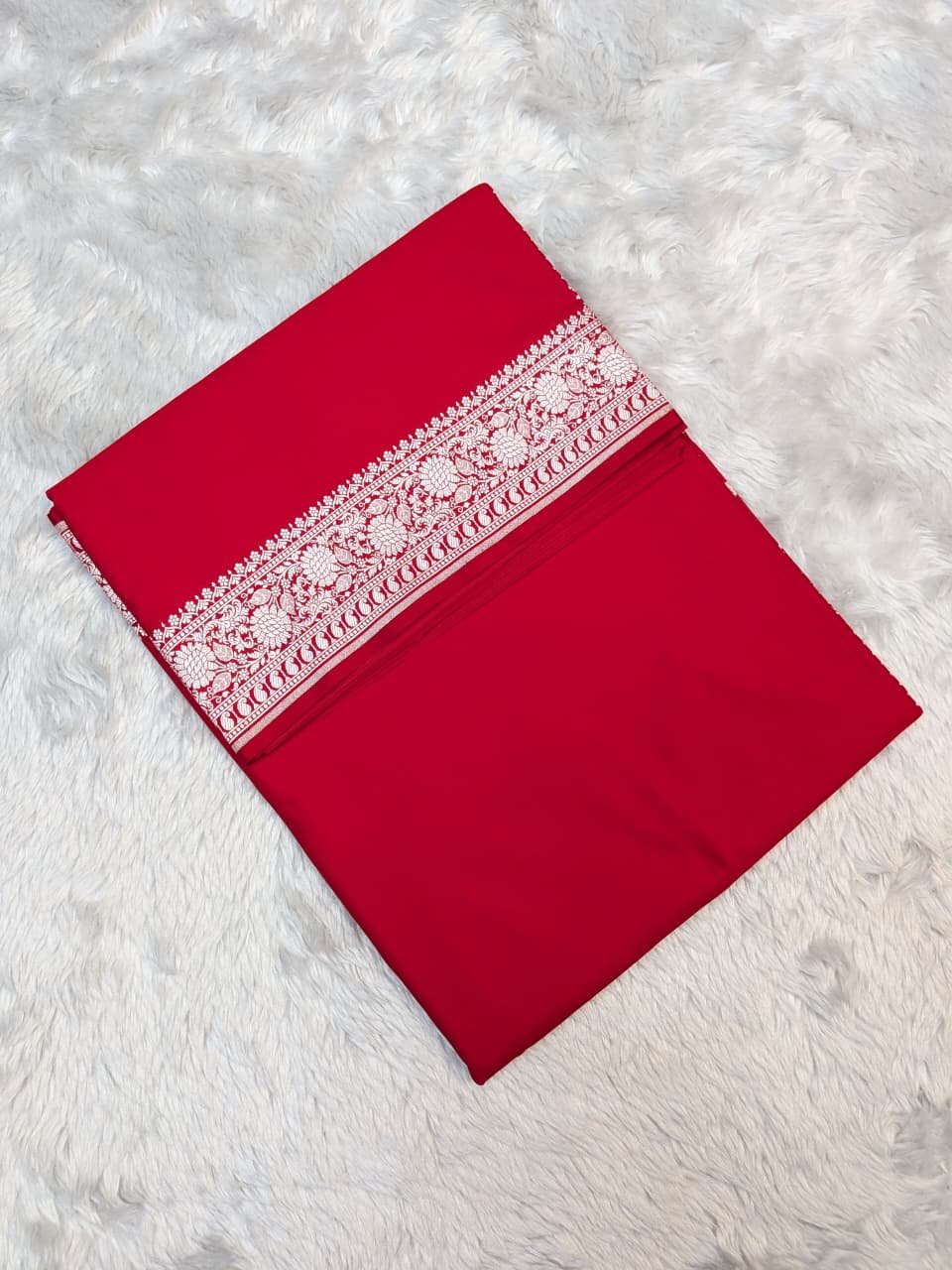 Mashru Silk Body Plain Blouse Design Saree