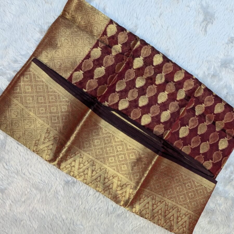 Pure Organza Patli Design Saree