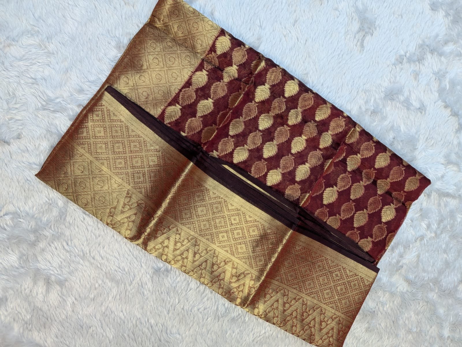Pure Organza Patli Design Saree