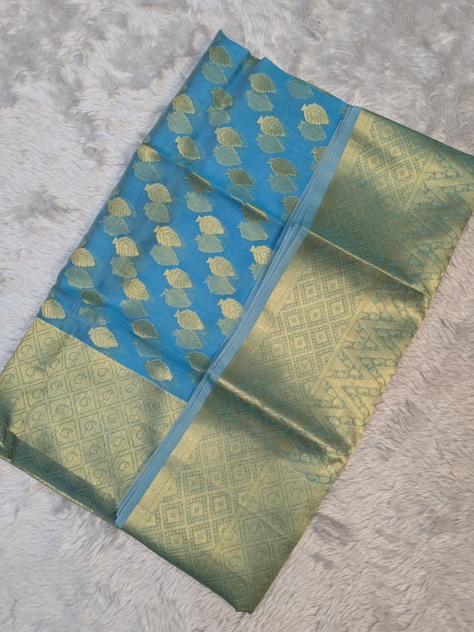 Pure Organza Patli Design Saree