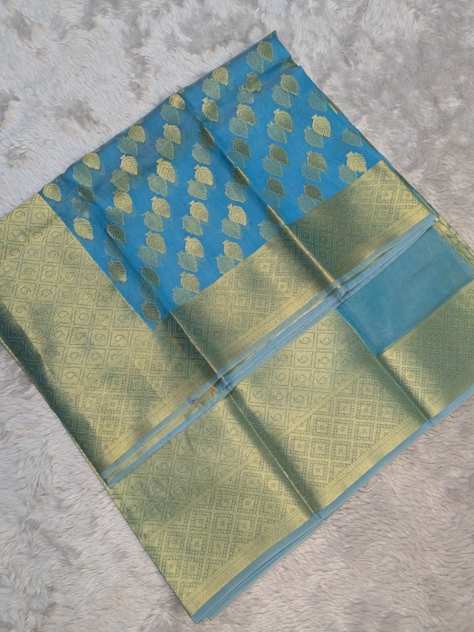 Pure Organza Patli Design Saree - Image 2