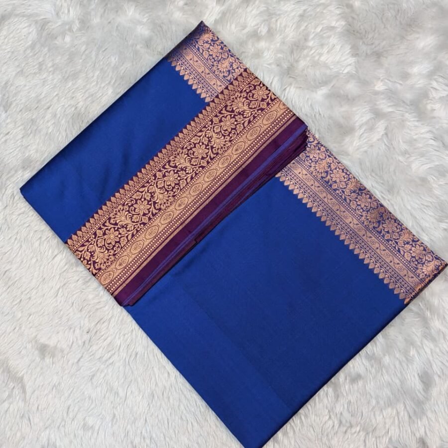 Satin Border Blouse Design Saree