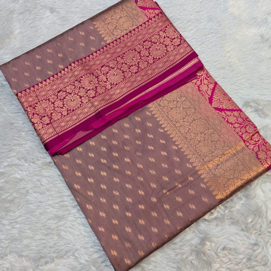 Contarast Satin Border Saree