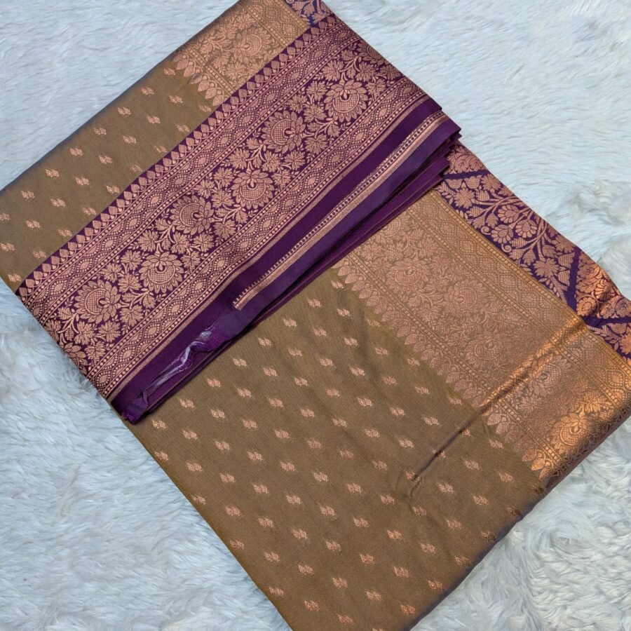 Contarast Satin Border Saree