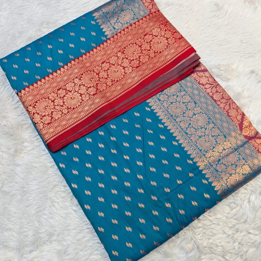Contarast Satin Border Saree