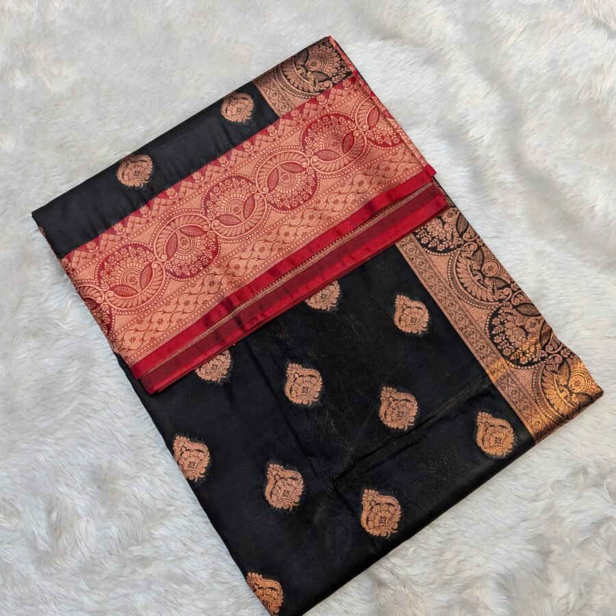 Contarast Satin Border Saree