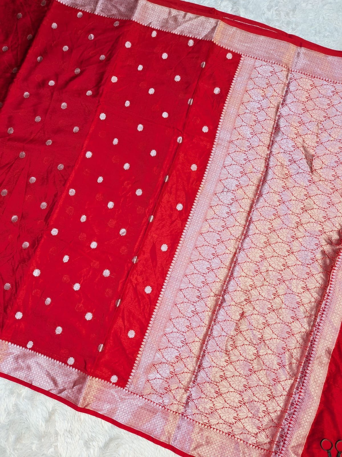 Warm Silk Zari Patta Border Saree - Image 2
