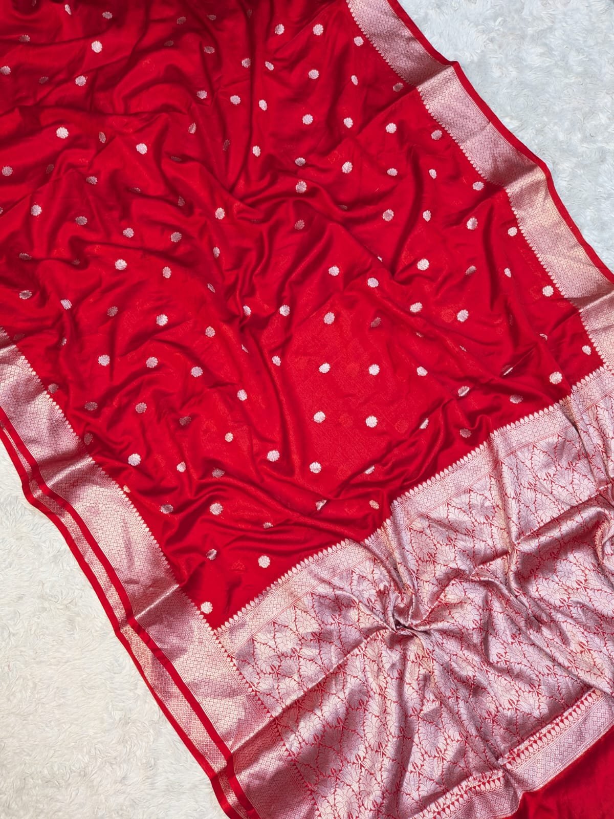 Warm Silk Zari Patta Border Saree - Image 3