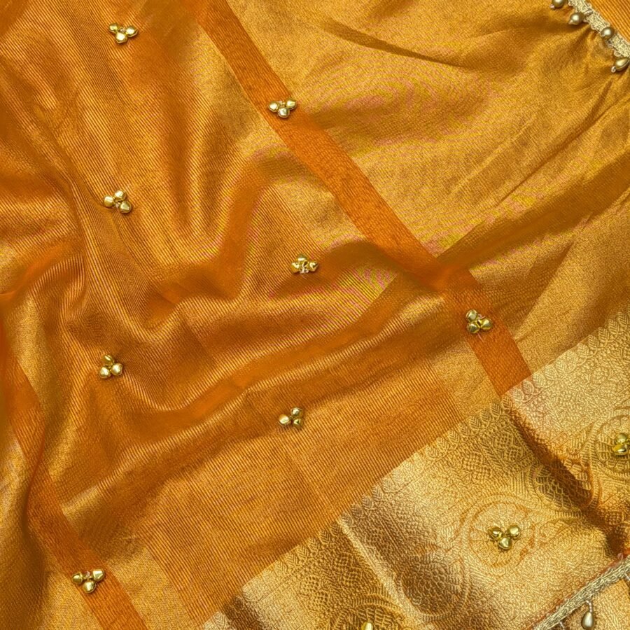 Banarasi Tissue x Ghungroo work saree
